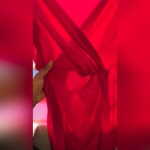 Bright Pink Draped Dress